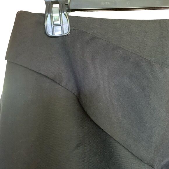 Zara Skort Women L Black Asymmetrical Mini Faux Skirt Wrap Embellished Goth - Picture 4 of 9